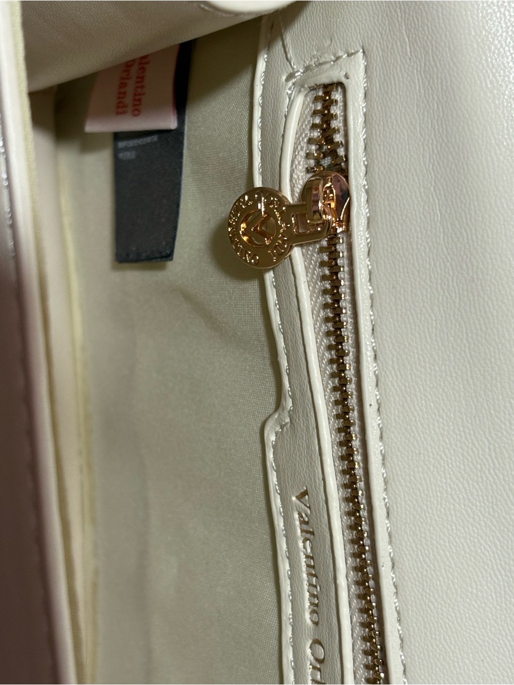 Valentino Orlandi White Quilted Crossbody Bag with Gold Hardware - Picture 7 of 10